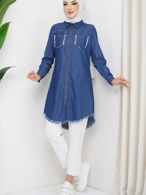 Cepli Kot Tunik Koyu Mavi Cepli Kot Tunik Koyu Mavi