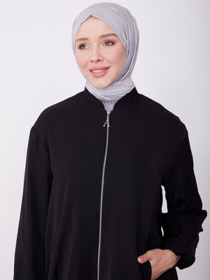 Astarı Renkli Bomber Ceket Siyah Astarı Renkli Bomber Ceket Siyah