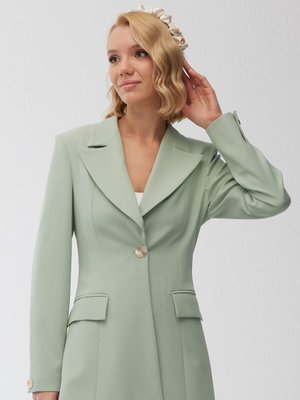 Tek Düğmeli Kuplu Blazer Ceket Mint Tek Düğmeli Kuplu Blazer Ceket Mint