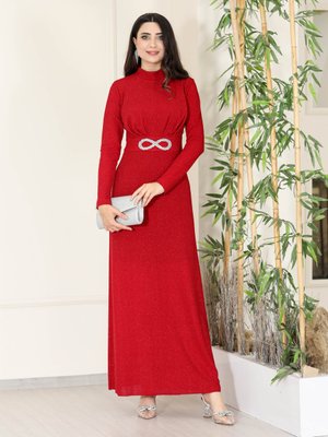 Kırmızı Sude Abiye Elbise