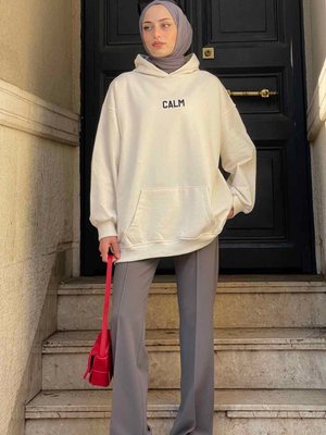 Calm Baskı Detaylı Sweatshirt