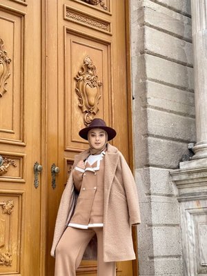 Triko Kumaş Düğmeli Ceket İkili Takım