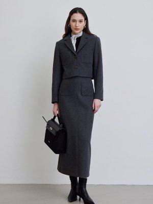 Cep Detaylı Kısa Ceket Antrasit Cep Detaylı Kısa Ceket Antrasit