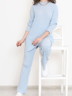 Büyük Beden Fitilli Takım Açıkmavi Büyük Beden Fitilli Takım Açıkmavi