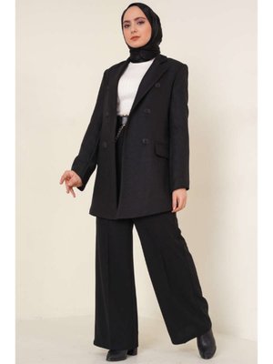 Mono Yaka Blazer Astarlı Düğmeli Ceket