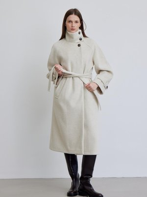 İza Premium Kaşe Kaban Bej