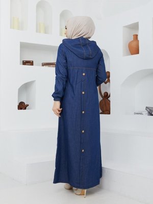 Arkası Düğmeli Boydan Fermuarlı Genc Spor Ferace Arkası Düğmeli Boydan Fermuarlı Genc Spor Ferace