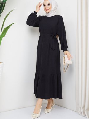 Fitilli Kuşaklı Elbise