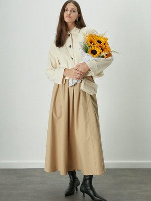 Katy Gabardin Büzgülü Etek Camel Katy Gabardin Büzgülü Etek Camel