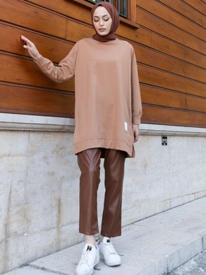 Bisiklet Yaka Arma Detaylı Tunik