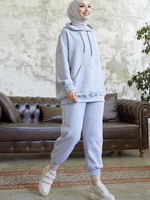 Merva Üç Iplik Eşofman Takım Gri Merva Üç Iplik Eşofman Takım Gri