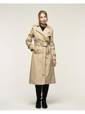 Bej İki Renkli Astarlı Trençkot