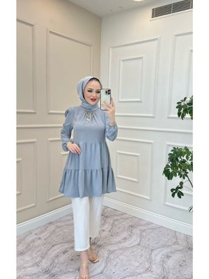 Kol Büzgülü Linda Tunik