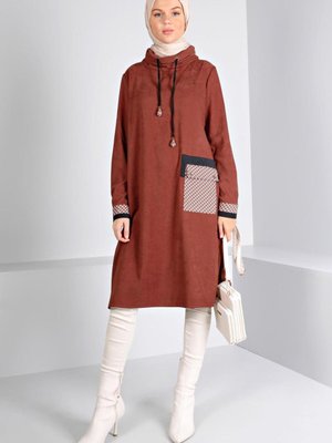 Cebi Kazayağı Desenli Tunik