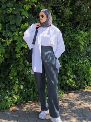 Füme Bel Detaylı Pileli Havuç Pantolon