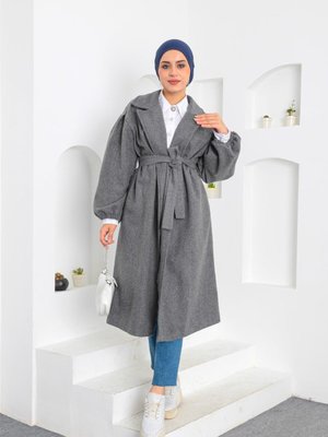 Antrasit Kaşe Kaban