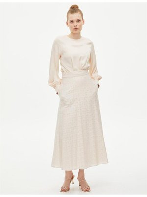 Cepli Dantelli Krem Etek