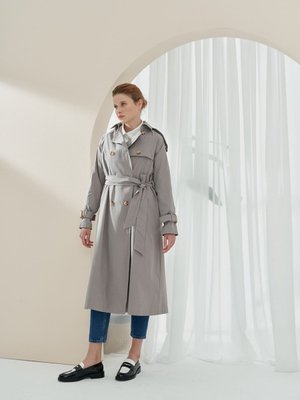 Klasik Trençkot Gri