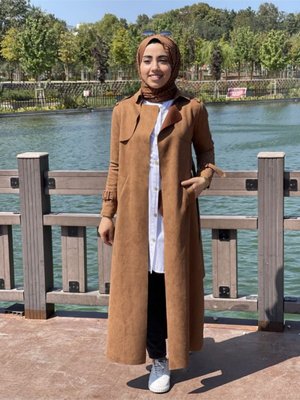 Uzun Süet Trençkot