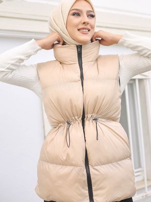 Taş Astarlı Ön Büzgülü Cepli Şişme Yelek Taş Astarlı Ön Büzgülü Cepli Şişme Yelek