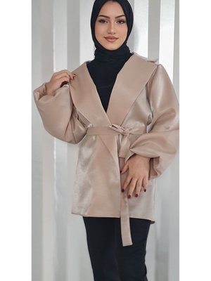 Parıltı Saten Ceket