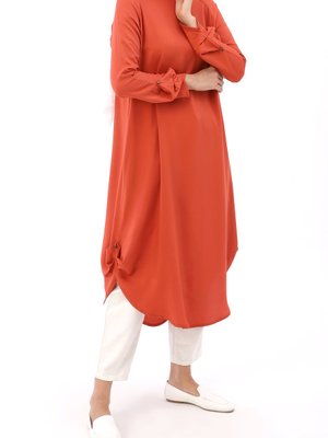 Nar Reglan Kol Kolyeli Viskon Tunik