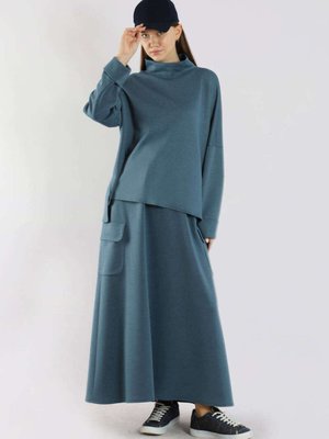 Yarım Balıkçı Yaka Cepli Spor Takım İndigo Yarım Balıkçı Yaka Cepli Spor Takım İndigo