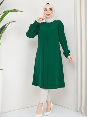 Medine Ipeği Tunik Zümrüt Yeşili