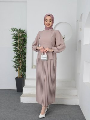 Pilise Etekli Bluz Alt Üst Takım