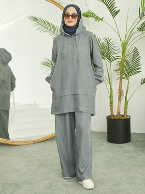 Gri Denim İkilitakım / Tunik