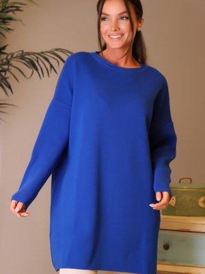 Saks Bisiklet Yaka Uzun Tunik