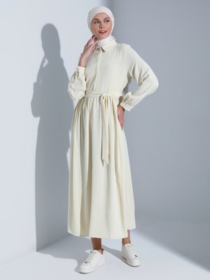 Açık Taş A Kesim Kuşaklı Aerobin Elbise