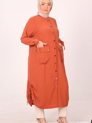 Kiremit Büyük Beden Çıtcıtlı Airobin Kap