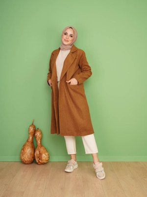 Çift Cepli Kaşe Kaban Çift Cepli Kaşe Kaban