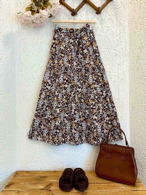 Kahverengi Desenli Kat Kat Etek