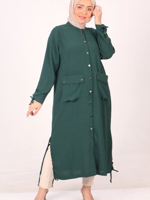 Zümrüt Büyük Beden Çıtcıtlı Airobin Kap