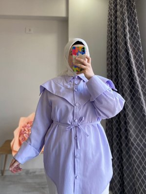 Geniş Manşet Düz Gömlek