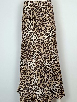 Desenli Saten Etek Vizon Desenli Saten Etek Vizon