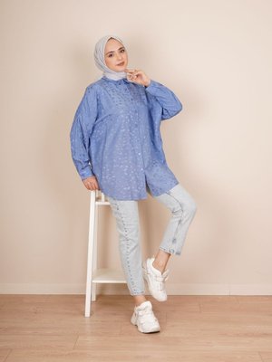 Sayı Desen Parlak Gömlek Sayı Desen Parlak Gömlek