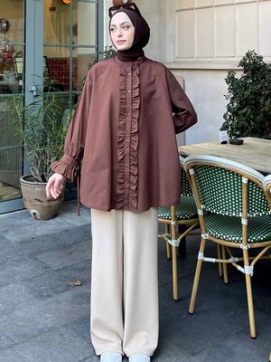 Oversize Flores Fırfırlı Tunik