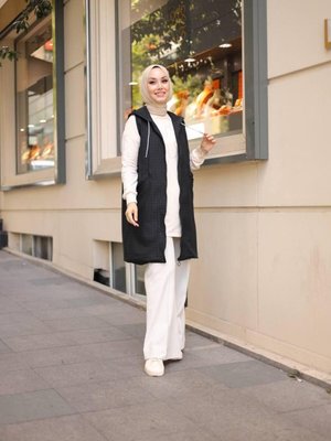 Kadın Uzun Kapitone Yelek