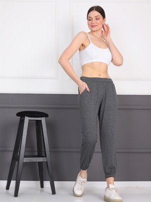 Antrasit Jogger Lastikli Paça Eşofman Altı Pantolon Antrasit Jogger Lastikli Paça Eşofman Altı Pantolon
