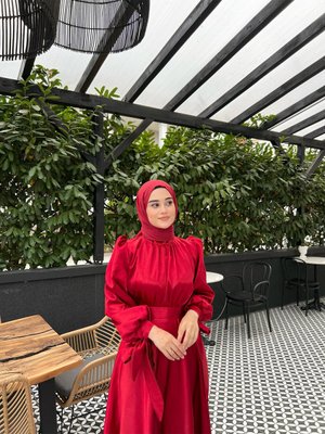 Lia Abiye Elbise Bordo Lia Abiye Elbise Bordo