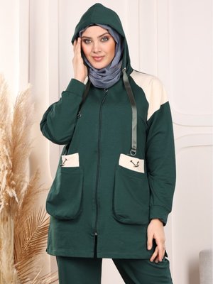 Kapüşonlu Alt Üst Eşofman Takımı Oversize İplik