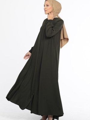 Büyük Beden Mevlana Haki Yeşil Ferace Büyük Beden Mevlana Haki Yeşil Ferace