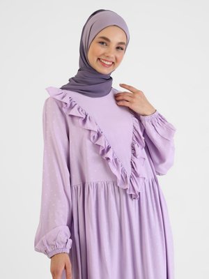 Lavanta Krep Hazır Türban