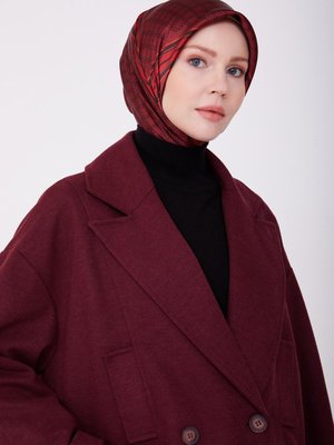 Kruvaze Kapama Cepli Kaban Bordo