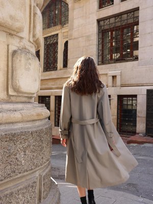 Açık Haki Rowe Gabardin Trençkot