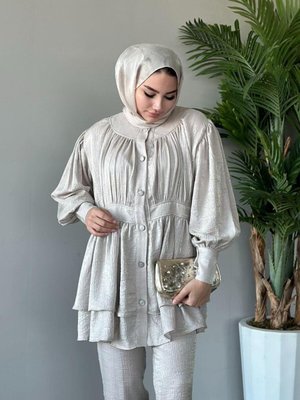 Mia Pantolon Takım Bej