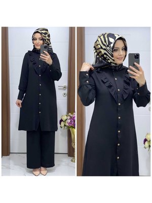 K Siyah Tunik Pantolon Takım